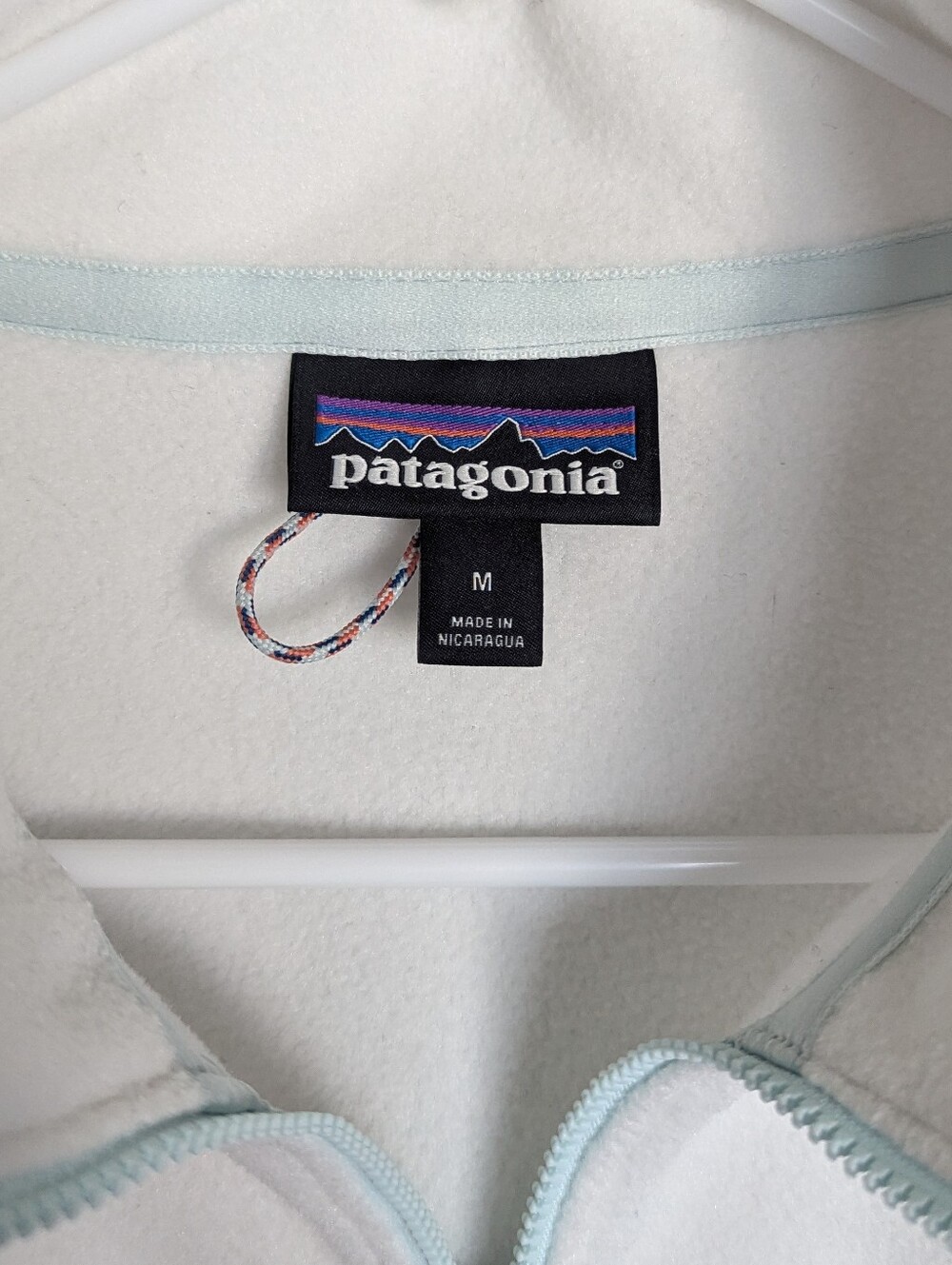 Patagonia Microdini 1/2 Zip Fleece Pullover - White sz M - Picture 4 of 7